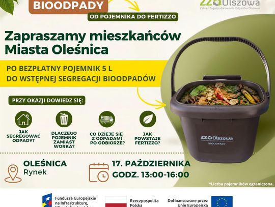 Darmowe pojemniki dla mieszkańców Oleśnicy. Będą rozdawać je na jarmarku!