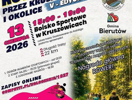 Do wygrania rower! Ruszyły zapisy na rodzinny rajd w Bierutowie