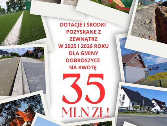 Dobroszyce pozyskały około 35 mln zł na inwestycje. Gmina podsumowuje efekty
