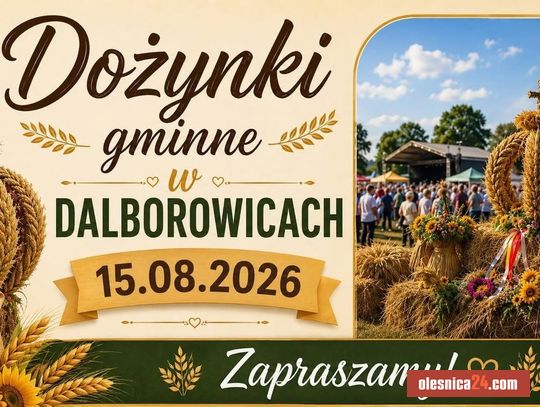 Dożynki Gminne w Dalborowicach 2026. Już 15 sierpnia wielkie święto plonów