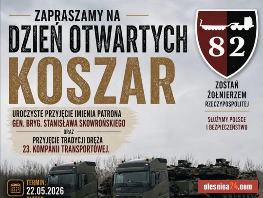 Dzień Otwartych Koszar w Oleśnicy! Będzie defilada, sprzęt wojskowy i grochówka