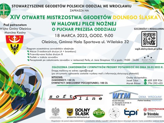 Dzisiaj w piłkę grają geodeci. Walczą o tytuł mistrza Dolnego Śląska 