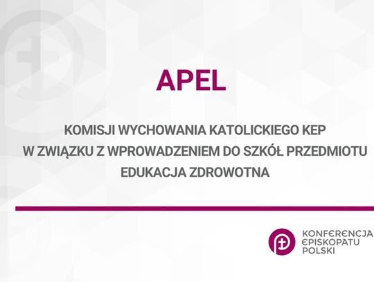 Episkopat w sprawie "edukacji zdrowotnej": "Nie wyrażajcie zgody"