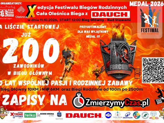 Festiwal Biegów w Oleśnicy: już ponad 200 zapisanych na 10 km