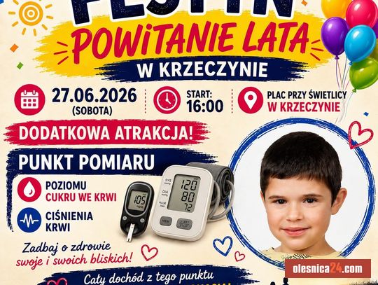 Festyn Powitanie Lata w Krzeczynie! Będzie kolorowo, zdrowo i… charytatywnie dla Ignasia
