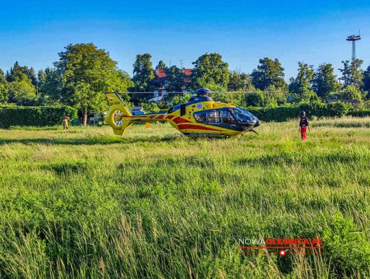 Helikopter LPR lądował w centrum miasta po potrąceniu pieszego