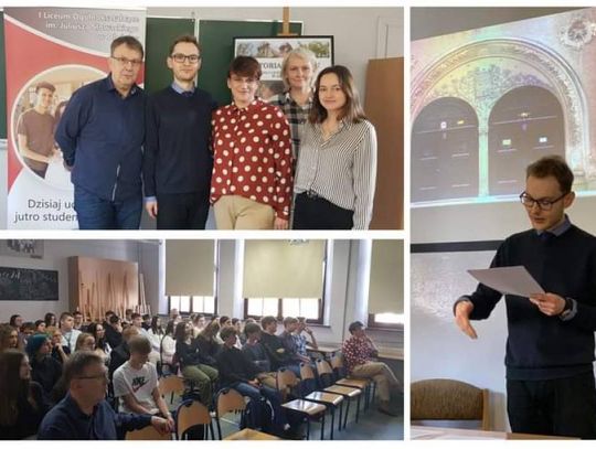 Historię budynku I LO w Oleśnicy przedstawił absolwent szkoły 
