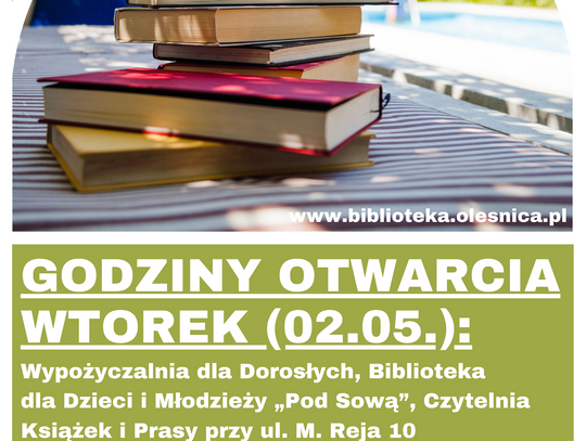 Jak dzisiaj jest czynna biblioteka w Oleśnicy?