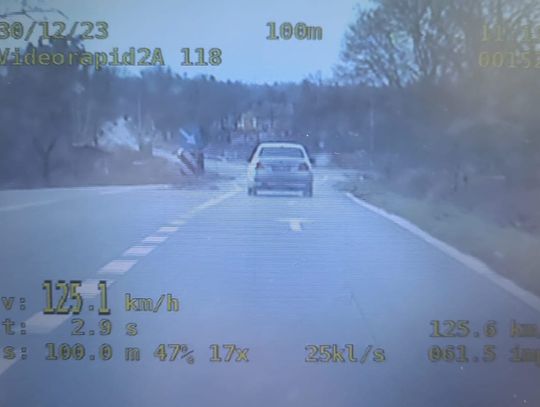 Jechał z prędkością 125 km/h w terenie zabudowanym