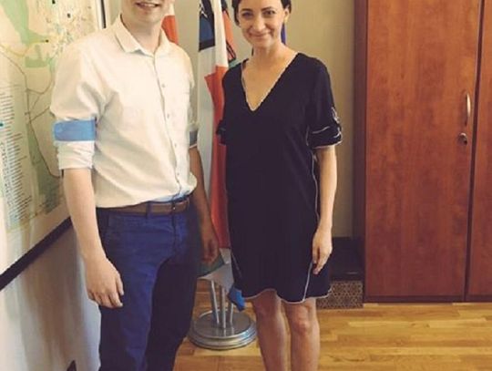 Joanna Augustynowska, posłanka PO, u burmistrza Twardogóry