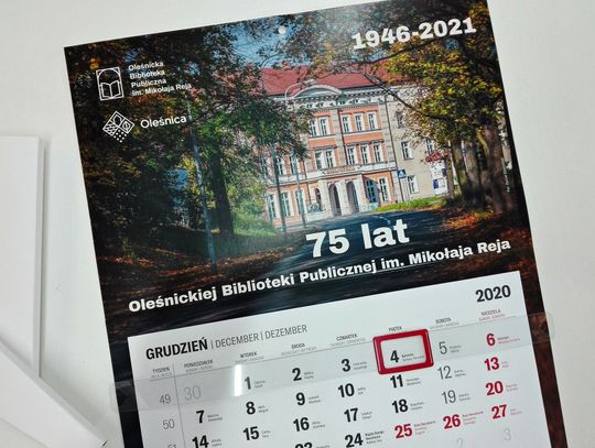 Kalendarze dla czytelników od Oleśnickiej Biblioteki Publicznej
