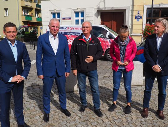 Kandydaci Koalicji Obywatelskiej na Rynku w Oleśnicy [ZDJĘCIA, WIDEO]
