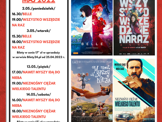 Kino MOKiS Oleśnica - repertuar na maj