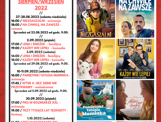 Kino MOKiS Oleśnica - repertuar na sierpień i wrzesień