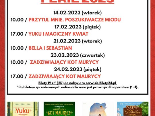 Kino MOKiS zaprasza na seanse filmowe w czasie ferii zimowych