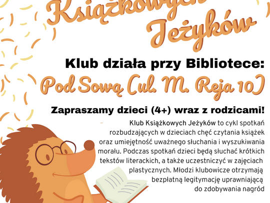 Klub Książkowych Jeżyków w Bibliotece "Pod Sową" powraca