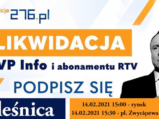 Koalicja Obywatelska zaprasza oleśniczan do poparcia likwidacji abonamentu i TVP Info