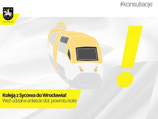 Kolej z Sycowa do Wrocławia już niedługo? Miasto sprawdza, czy mieszkańcy naprawdę jej chcą