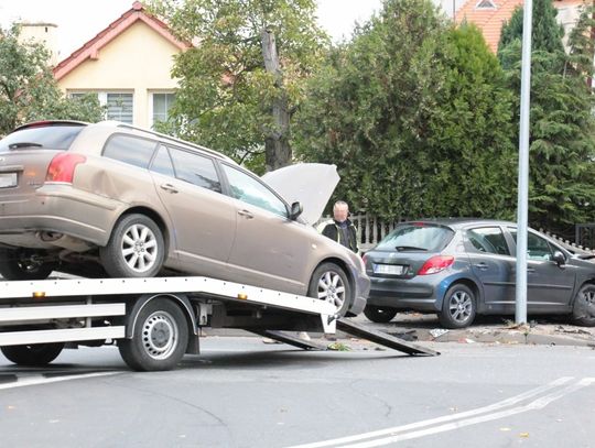 Kolizja na Wałach Jagiellońskich w Oleśnicy