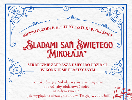 Weź udział w konkursie plastycznym „Śladami sań Świętego Mikołaja”