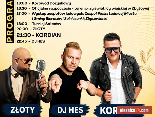 Kordian i Złoty rozgrzeją dożynki! Zbytowa zaprasza na wielkie święto plonów