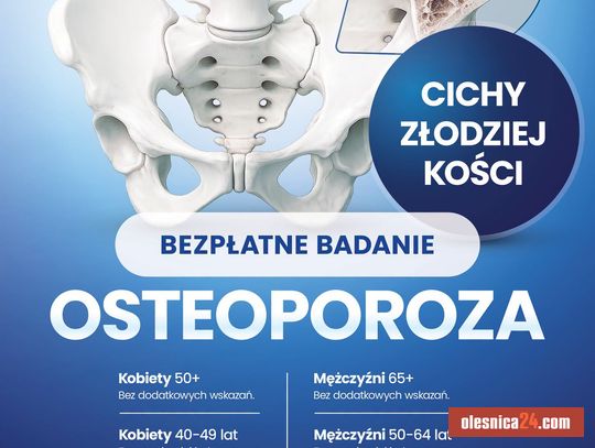 „Kruche kości bez objawów”. Darmowe badania na osteoporozę w Oleśnicy – mogą uratować Ci zdrowie