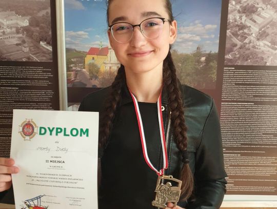 Marta Duda ze Szkoły Podstawowej w Drołtowicach w ogólnopolskim finale konkursu wiedzy pożarniczej