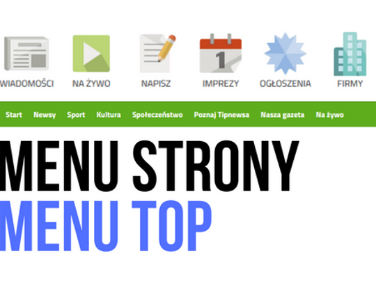 Menu strony i menu top