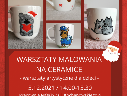 Mikołajkowe warsztaty malowania ceramicznych kubków dla dzieci