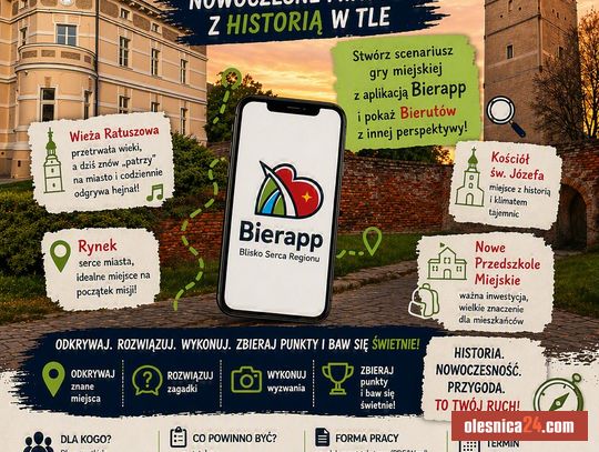„Misja (nie)możliwa” – Bierutów zaprasza do stworzenia własnej gry miejskiej