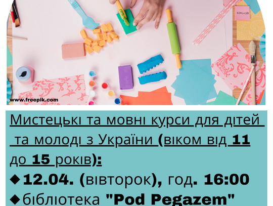 Мистецькі та мовні заняття в бібліотеці «Pod Pegazem» - Zajęcia artystyczno-językowe w Bibliotece „Pod Pegazem”