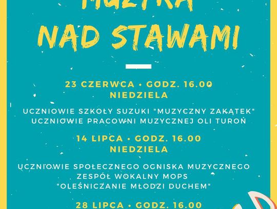 „Muzyka nad Stawami” w Oleśnicy – cykl wakacyjnych koncertów 