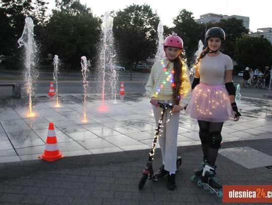 Na rolkach nocą przez Oleśnicę