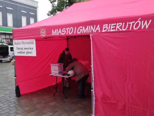 Na Rynku w Bierutowie głosowali dziś na projekty Budżetu Obywatelskiego 2021