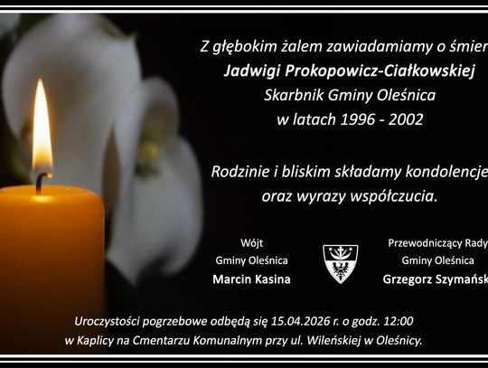 Nie żyje była skarbnik