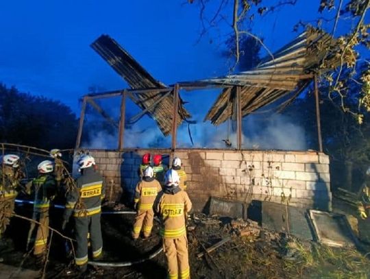 Nocny pożar w Goszczu