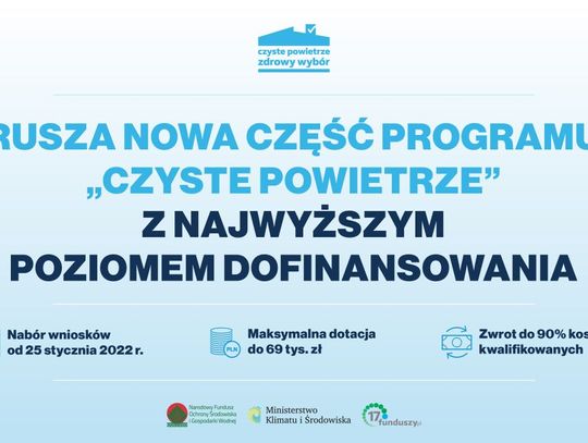 Nowa część programu „Czyste Powietrze” – wsparcie nawet do 69 tys. zł