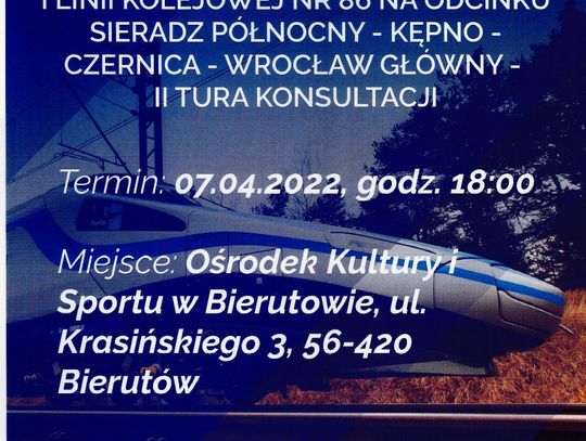 Nowe mapy kolei dużych prędkości w gminie Bierutów