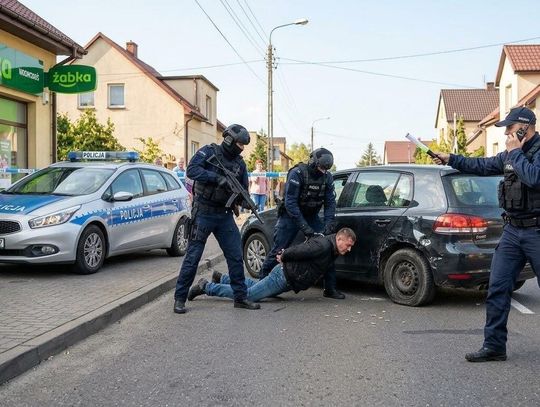 Obława w Smardzowie! Policja wyciągnęła długą broń i otworzyła ogień
