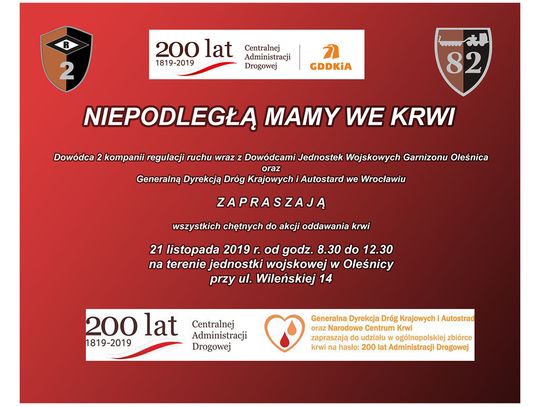 Oddaj krew w jednostce w Oleśnicy