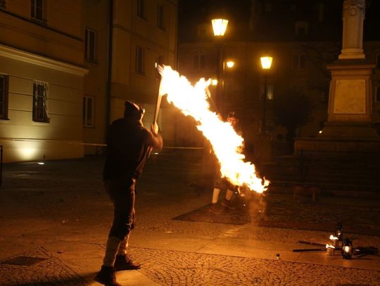 Ogień pod ratuszem w Oleśnicy