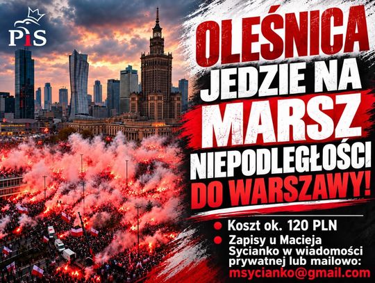 Oleśnica rusza do stolicy. Radny PiS szykuje szturm na Warszawę