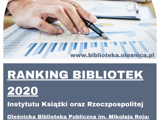 Oleśnicka Biblioteka Publiczna w pierwszej setce bibliotek w Polsce