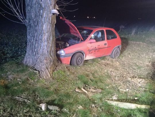 Opel uderzył w drzwo. Kierowca ciężko ranny