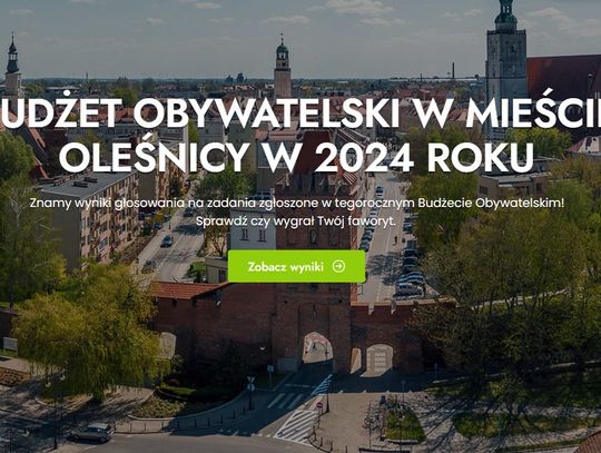 Oleśnicki Budżet Obywatelski - wyniki głosowania