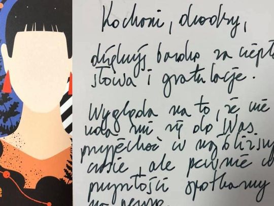 Olga Tokarczuk napisała do uczniów SP8 w Oleśnicy