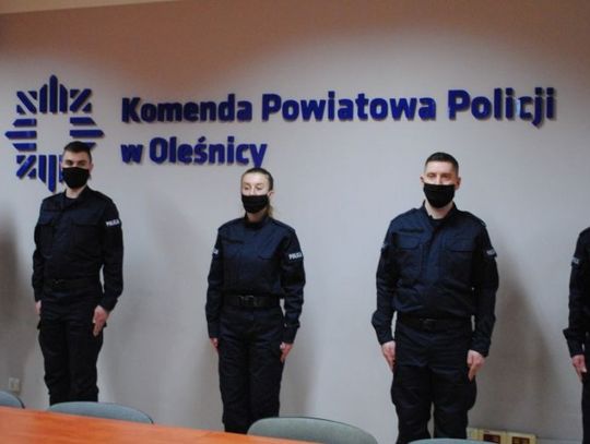 Pięcioro nowych policjantów w KPP Oleśnica