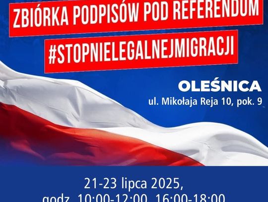 PiS w Oleśnicy zbiera podpisy pod referendum