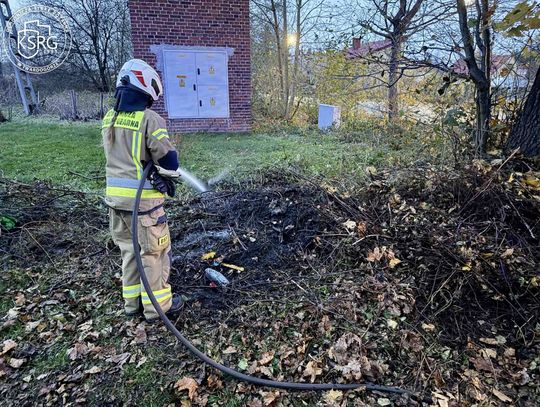 Pojechali gasić pożar liści