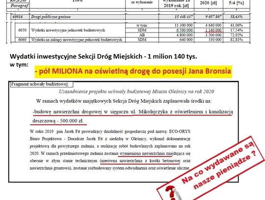 Pół miliona, nierówna kostka i uciążliwości Jana Bronsia... (WIDEO)